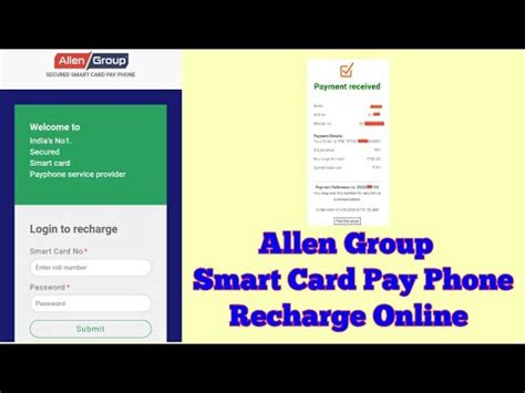 allen group smart card pay phone recharge|Allen Group SmartCard Recharge Proce.